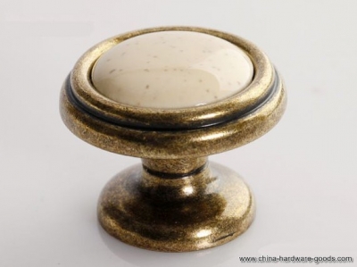 dresser drawer knobs pulls handles brass ceramic cream white / antique bronze kitchen cabinet door knobs handles knob pull [Door knobs|pulls-360]