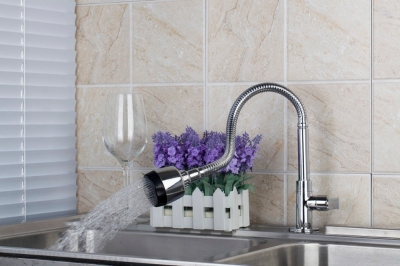 e-pak dl855 swivel 360 wonderful best quality cold kitchen single handle single hole chrome finish kitchen faucet