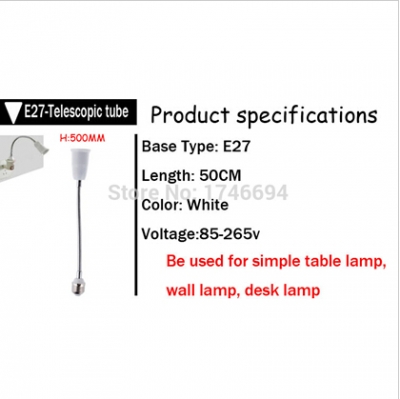 e27 lamp holder lamp base retardant flexible holder adapter e27 conversion adapter 500mm 85-265 telescopic tube zm00961