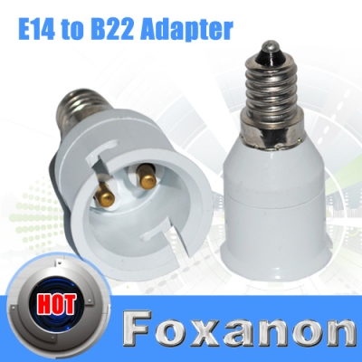 foxanon brand e14 to e27 adapter pc material fireproof material socket adapter lamp holder converter 10pcs/lot