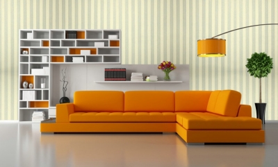 ft-150904 luxury modern style flocked textured waves striped white grey wallpaper roll living room [wallpaper-9204]