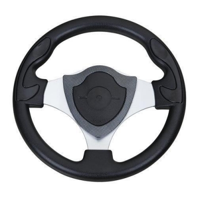 hello car steering wheel black white pu hole-digging breathable q32 slip-resistant universal supplies car accessories