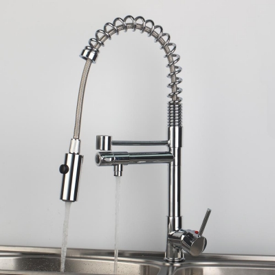 hello new & cold tap chrome polished kitchen pull out swivel sprayer faucet torneira da cozinha 97168d063/1 mixer & taps