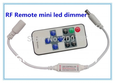 mini rf wireless remote led dimmer controller for single color led light strip 5050 5630 3528 100set/lot
