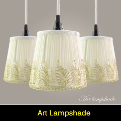 modern fabric lamp shades covers lace pendant light lampshades e14 ac 220v for wedding decoration [art-pendant-light-1252]