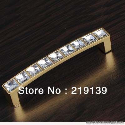 modern fashion gem gold glass crystal handles and knobs for cabinets drawer cupboard pulls bar [Door knobs|pulls-2132]