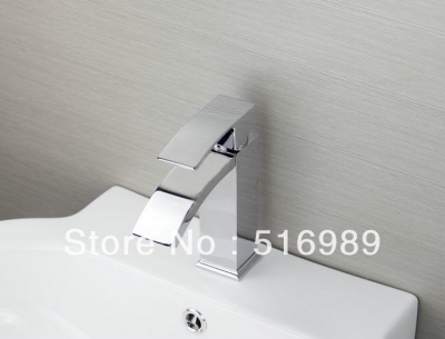 new deck mount brass chrome basin sink faucet waterfall mixer faucet tap tree82...