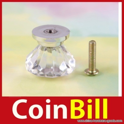 new design coinbill 1pc 26mm crystal cupboard drawer diamond shape cabinet knob pull handle #04 save up to 50% brand new