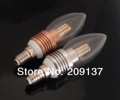 new model 10pcs/lot 5w led candle smd2835 bulb light e14 optional base ce and 360 angle e14 led light