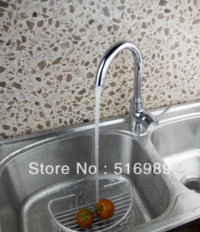 newly bathroom &kitchen sink 360 swivel water spout chrome faucet tap tree789 [kitchen-mixer-bar-4392]