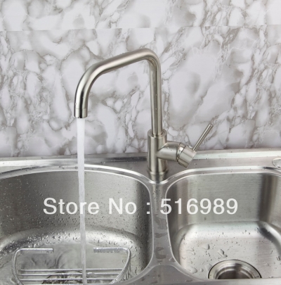 nickel brushed flexible 360 swivel spout brushed faucet bathroom kitchen sink pull down tap mak38 [kitchen-mixer-bar-4395]
