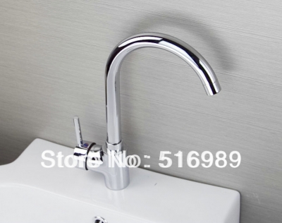 polished chrome swivel spout kitchen sink faucet pull out spray mixer tap mak264 [kitchen-mixer-bar-4404]