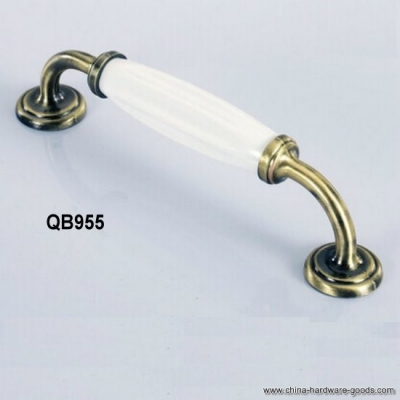 qb955 128mm 5.04" white ceramic cabinet cupboard knob wardrobe door pulls handles [Door knobs|pulls-309]