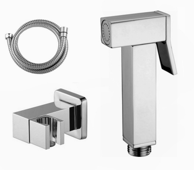 solid brass chrome handheld bidet portable bidet shower set with brass chrome shower holder and 1.5m hose bd421 [bidet-faucet-2166]