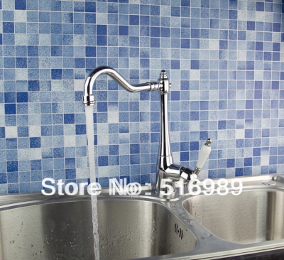 swivel 360 spray chrome brass water tap sink kitchen torneira cozinha tap mixer faucet 4 2 sinks bree1202 [bathroom-mixer-faucet-1981]