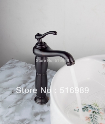 unique design /cold water black oil rubbed deck mount bathroom basin sink mixer tap vanity faucet in8