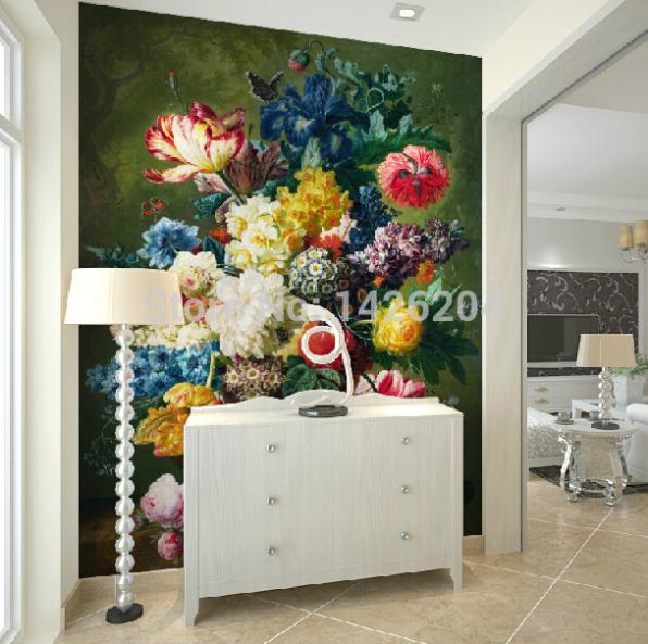 3d romantic large mural custom european painting flowers,3d wallpapers for wall flowers,3d wall murals wallpaper