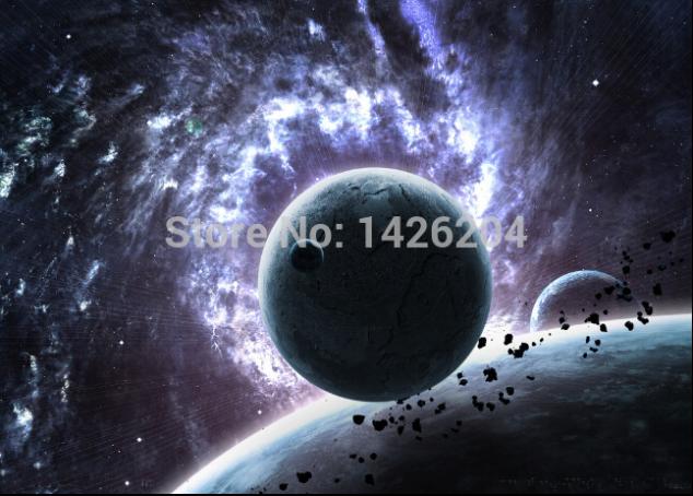 custom any size 3d wall mural wallpapers suspended ceiling of night scene wallpaper star universe planet wall paper