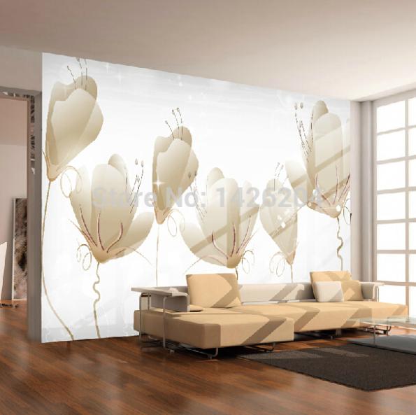 modern 3d tulip flower large wallpaper murals for walls,wall murals for living room large