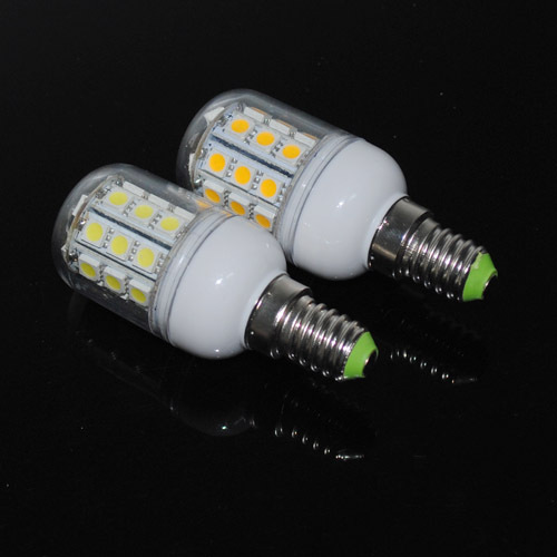 led corn bulbs e14 5w 5050 smd 27 leds 220v led lamp spotlight lighting 2pcs/lots