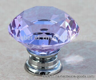 purple crystal diamond knobs 30mm handles dresser cupboard door knob pulls hardware