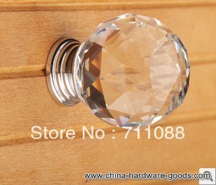 20mm multicolor crystal clear mordern exquisite cabinet knob drawer single hole pull handle kitchen door wardrobe hardware
