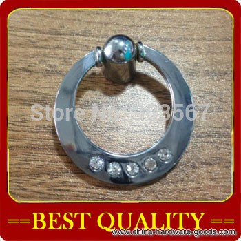 whole diamond ring crystal handle,cabinet handle cabinet knobs zinc alloy drawer pulls crystal knobs(43*45*16mm)