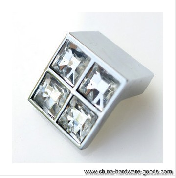 square shape crystal drawer knobs dresser knobs pulls furniture cabinet handles(pitch: 16mm)