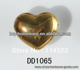 heart shaped ceramic knob gold plated antique furniture knob wardrobe cupboard knobs drawer dresser knobs cabinet pulls dd1065