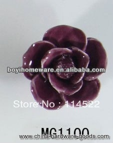 new design handmade flower ceramic knobs handles cabinet pull kitchen cupboard knob kids drawer knobs mg1100