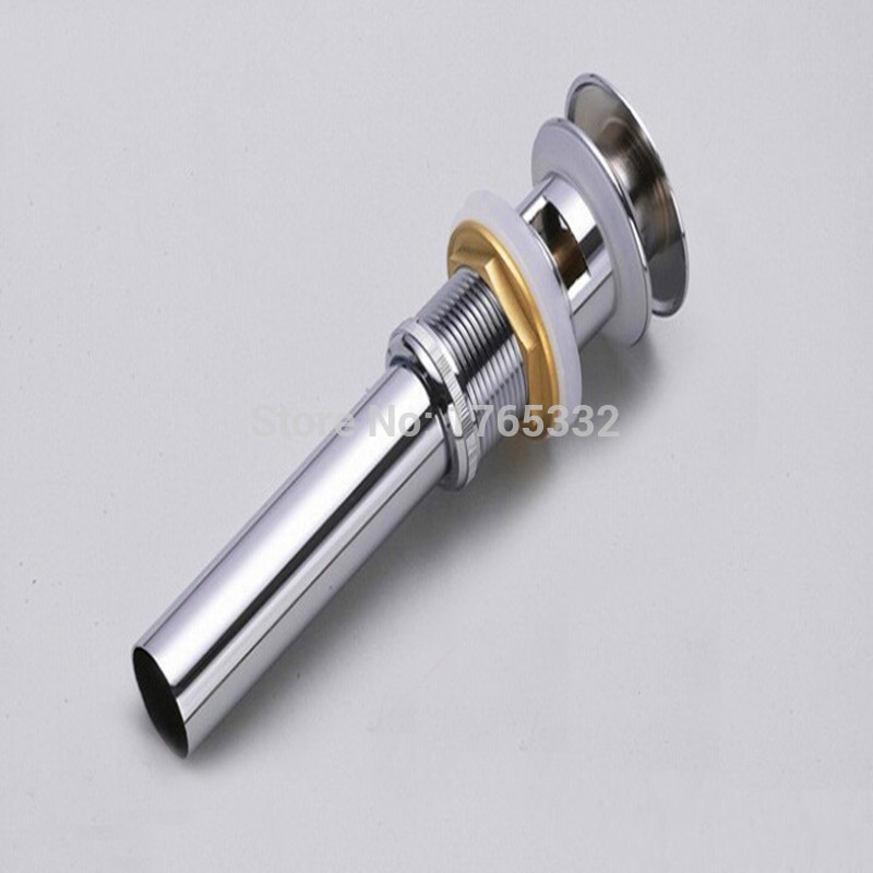 bathroom brass push down pop upbasin sink drain with overflow with overflow dp907 - Click Image to Close