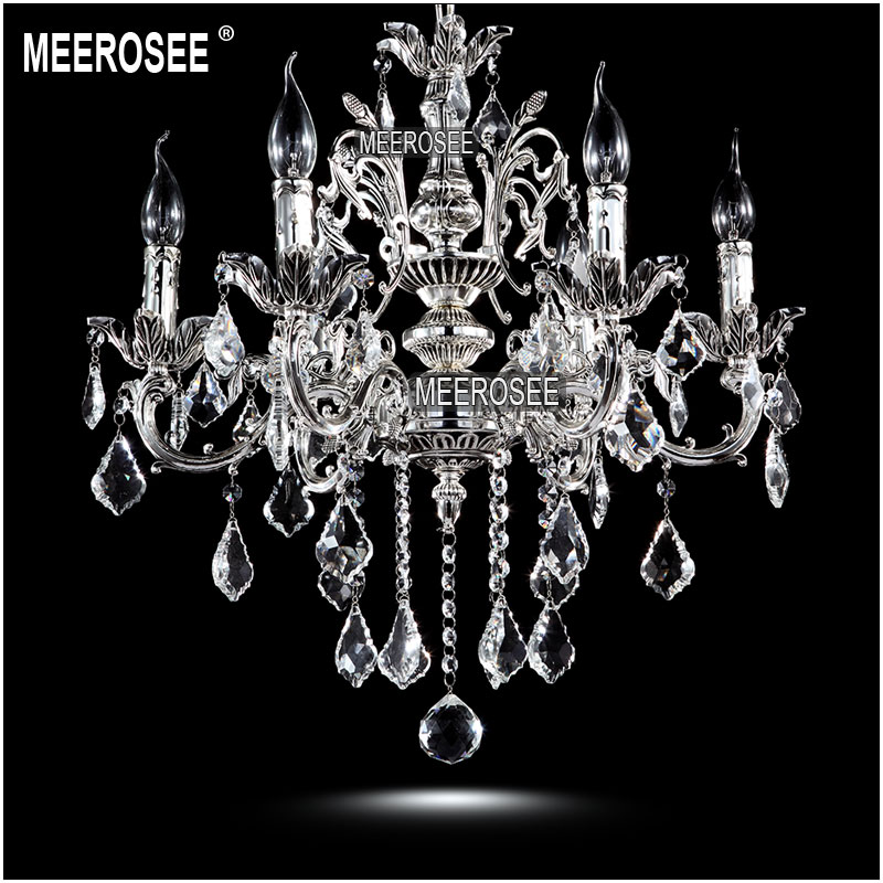 8 arms crystal light fixture classic chandelier lighting lustre hanging lamp gold or silver cristal lamp for hallway md8861