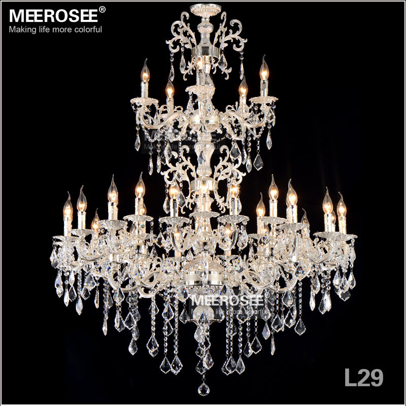 luxurious gold large crystal chandelier lamp crystal lustre light fixture 3 tiers 29 arms el lamp md3034 d1120mm h1450mm