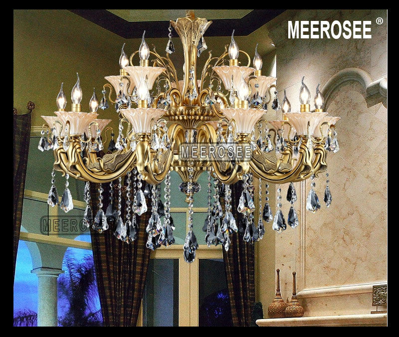 modern 15 arms brass chandelier crystal light fixture glass floral big crystal lustre lamp with k9 crystal md8702 d1000mmh870mm