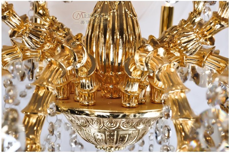 selling gold crystal chandelier light fixture 2 tiers chandelier crystal lustre lighting with 12 light holders mds22-l8+4