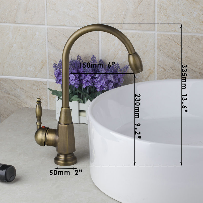 8665/87 single handle antique brass bathroom basin sink faucet deck mounted single hole tap mixer