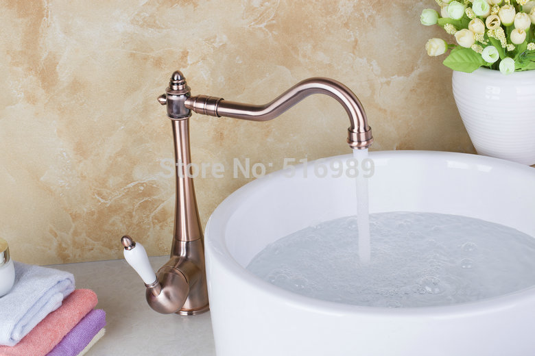 l-8415 rotation antique copper bathroom faucets,mixers & taps basin sink mixer tap faucet basin faucets