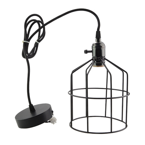 art deco vintage industrial antique metal iron cage pendant light factory wire steel lampshade lamps cover guard e27 220v
