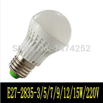 lampada e27 2835 led bulb 3w 5w 7w 9w 12w 15w led lamp, 220v cold warm white light spotlight lamps zm00656