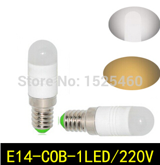 led lamps ceramic e14 high power 220v led light cob bulb lights for fridge sewing machine chandelier 1pcs/lot zm00011