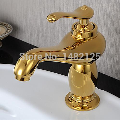 classic golding plated single hole lavatory faucet torneira
