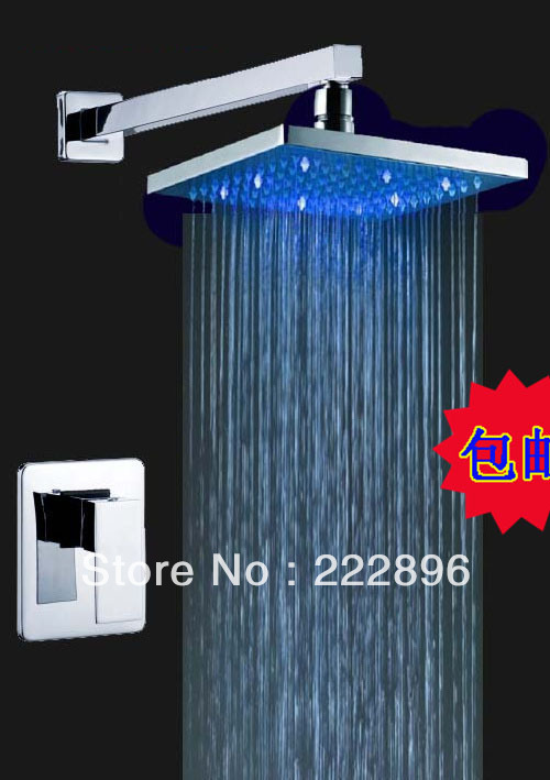 copper bathroom shower led light faucet and cold mixer wall-in tap shower set torneira chuveiro ducha
