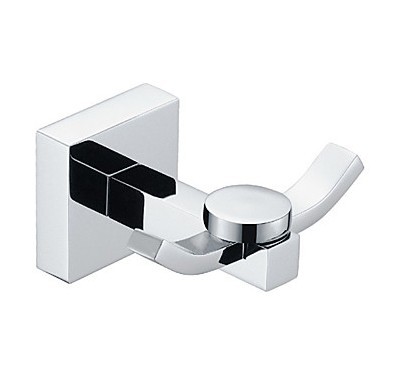 wall mounted square bathroom accessories set brass chrome,robe hook,towel ring,paper holder