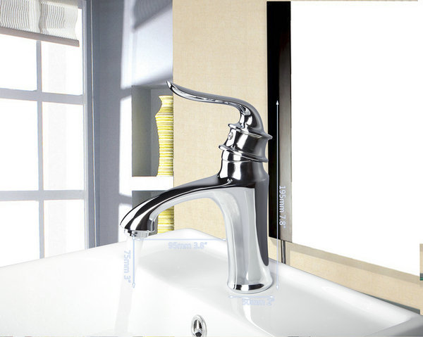 9904 short modern single hole deck mount chrome bathroom basin mixer sink tap faucets