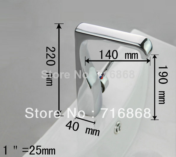 ba-039 unique single handle chrome finish bathroom basin faucet mixer tap - Click Image to Close