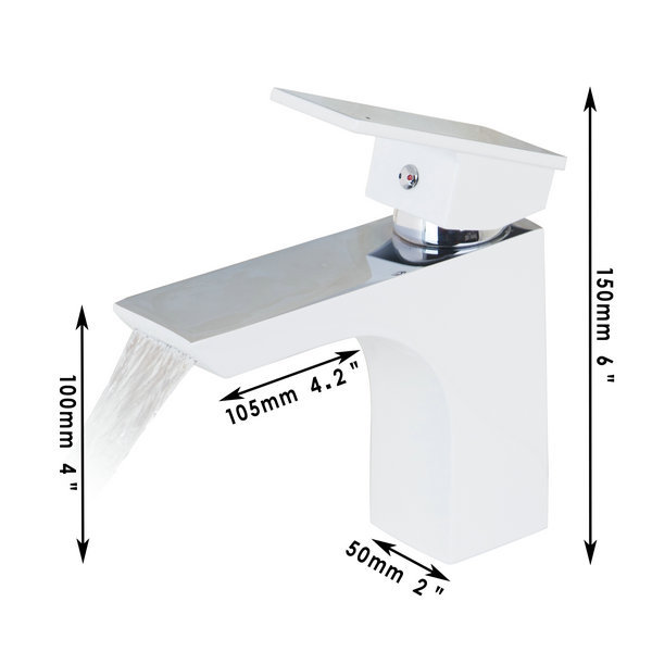 deck mounted white painting new design bathroom sinks faucet mixer basin tap solid brass bathroom sink faucet 97064