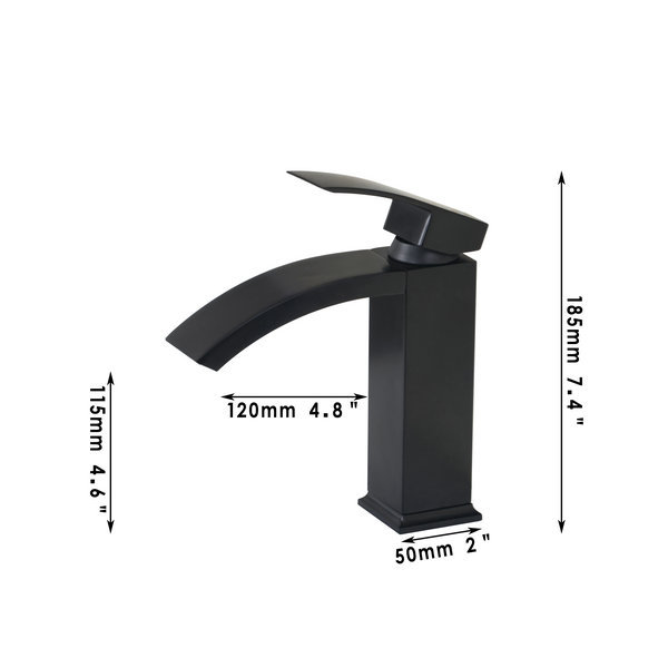 faucets,mixers & taps waterfall spout oil rubbed bronze basin faucets deck mounted tap mixer bathroom sink faucet 8319-1