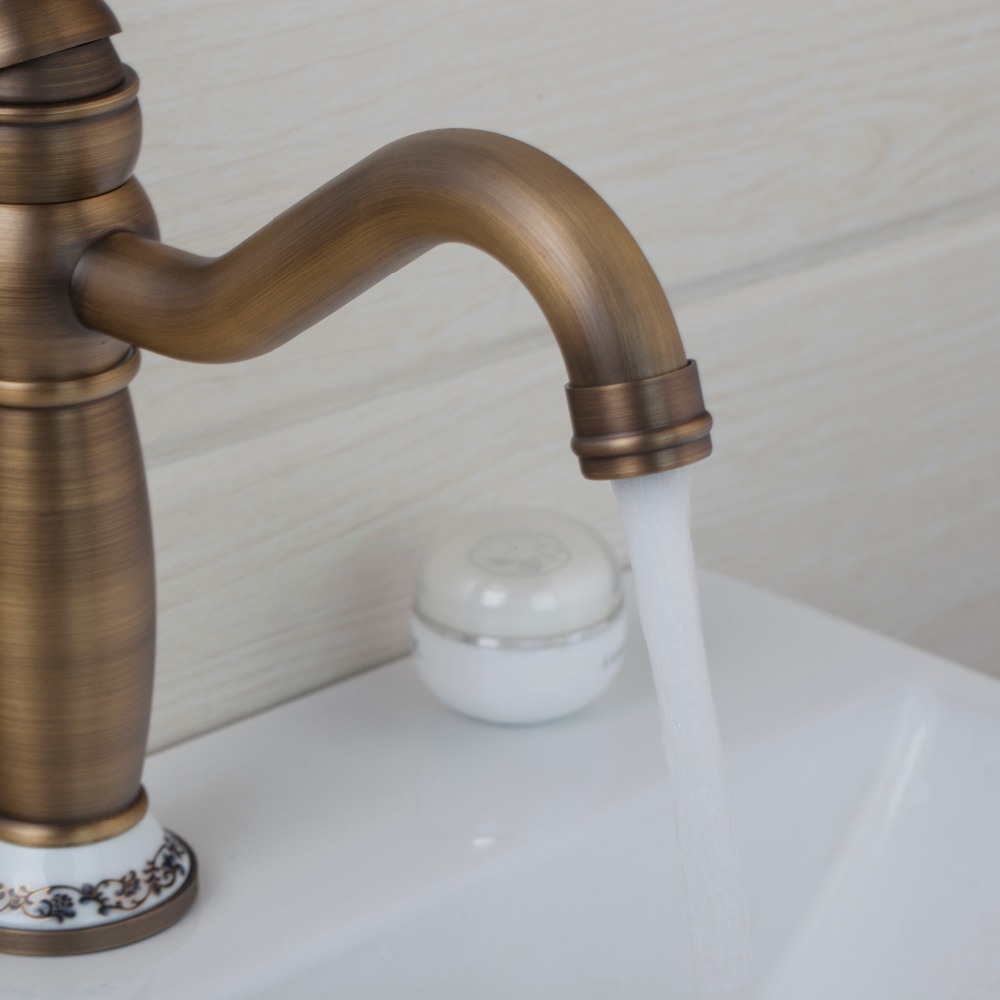 hello bathroom/kitchen basin sink faucet banheiro / torneira da cozinha 97152/0 swivel spout antique brass finish