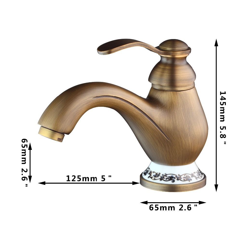 hello modern bathroom basin sink antique brass faucet deck mounted torneira do banheiro 97148/0 single handle/hole mixer taps