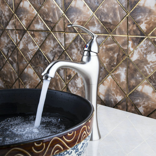 hello tall brushed nickel basin torneira bathroom 8649-2/7 single handle deck mounted vessel vanity sink tap mixer faucet